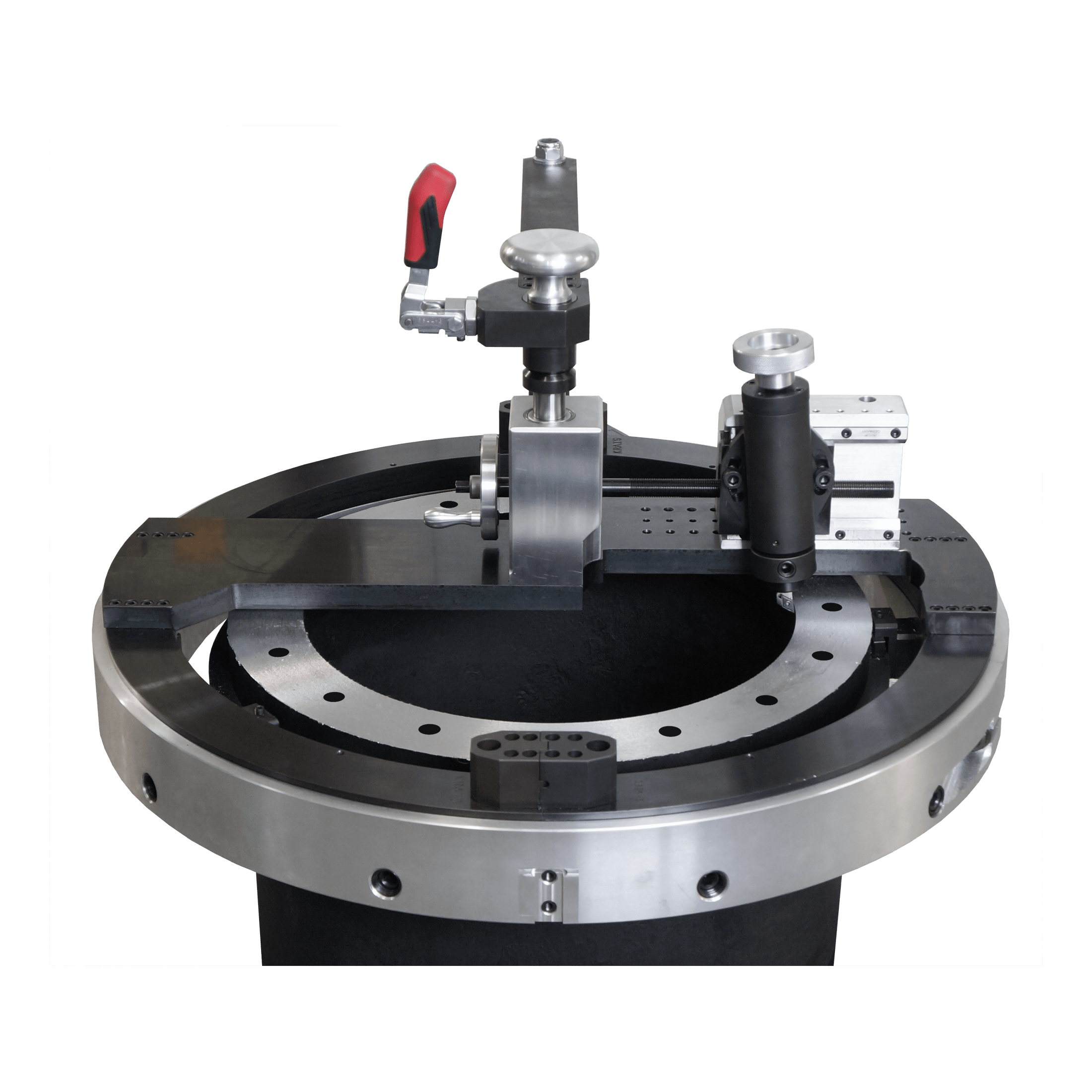 Split frame flange facing machine